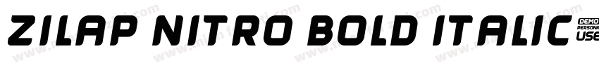 Zilap Nitro bold Italic字体转换